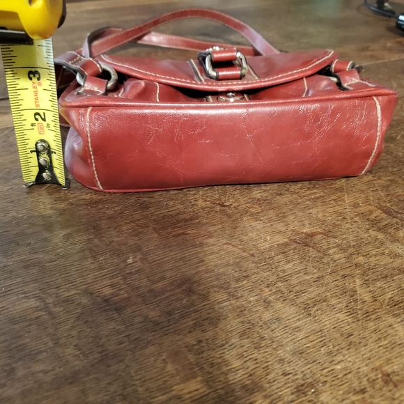Red double strap handbag - Picture 6 of 7